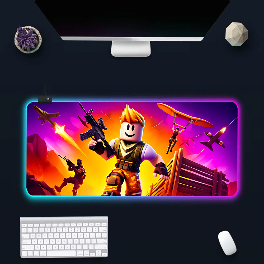 Gaming Keyboard Easy To Clean - Hot game R-robloxs Cartoon RGB Pc
