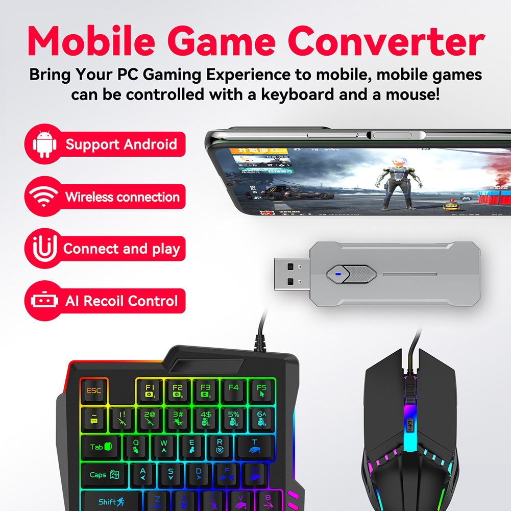5 in 1 Mobile Game Converter K – Gaming Keyboard And Mouse Converter For Mobile Bewertung und Preis