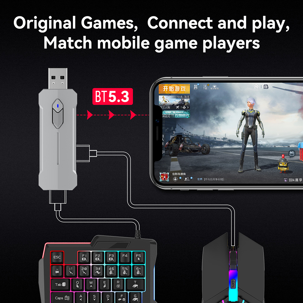 5 in 1 Mobile Game Converter K – Gaming Keyboard And Mouse Converter For Mobile Bewertung und Preis