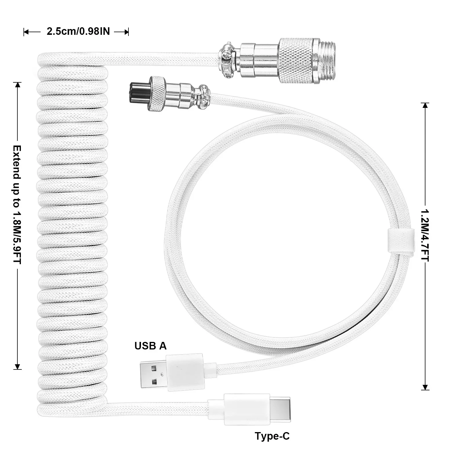 New Type C Coiled Cable USB Av – Coiled Usb Cable Bewertung und Preis