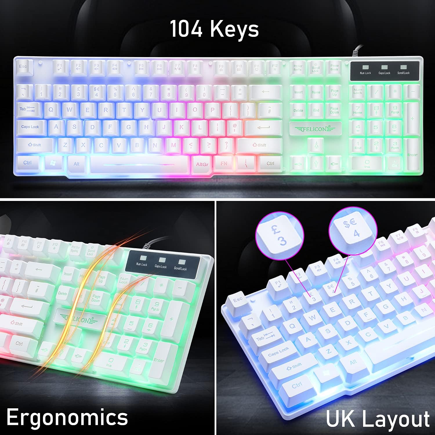 MAMBASNAKE T11 UK 100% Gaming  – Gaming Keyboard Ergonomic Bewertung und Preis