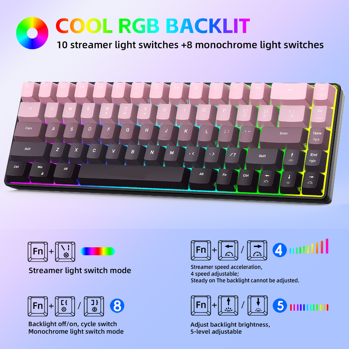 New Compact 68-Key Gradient-Co – Gaming Keyboard Ergonomic Bewertung und Preis