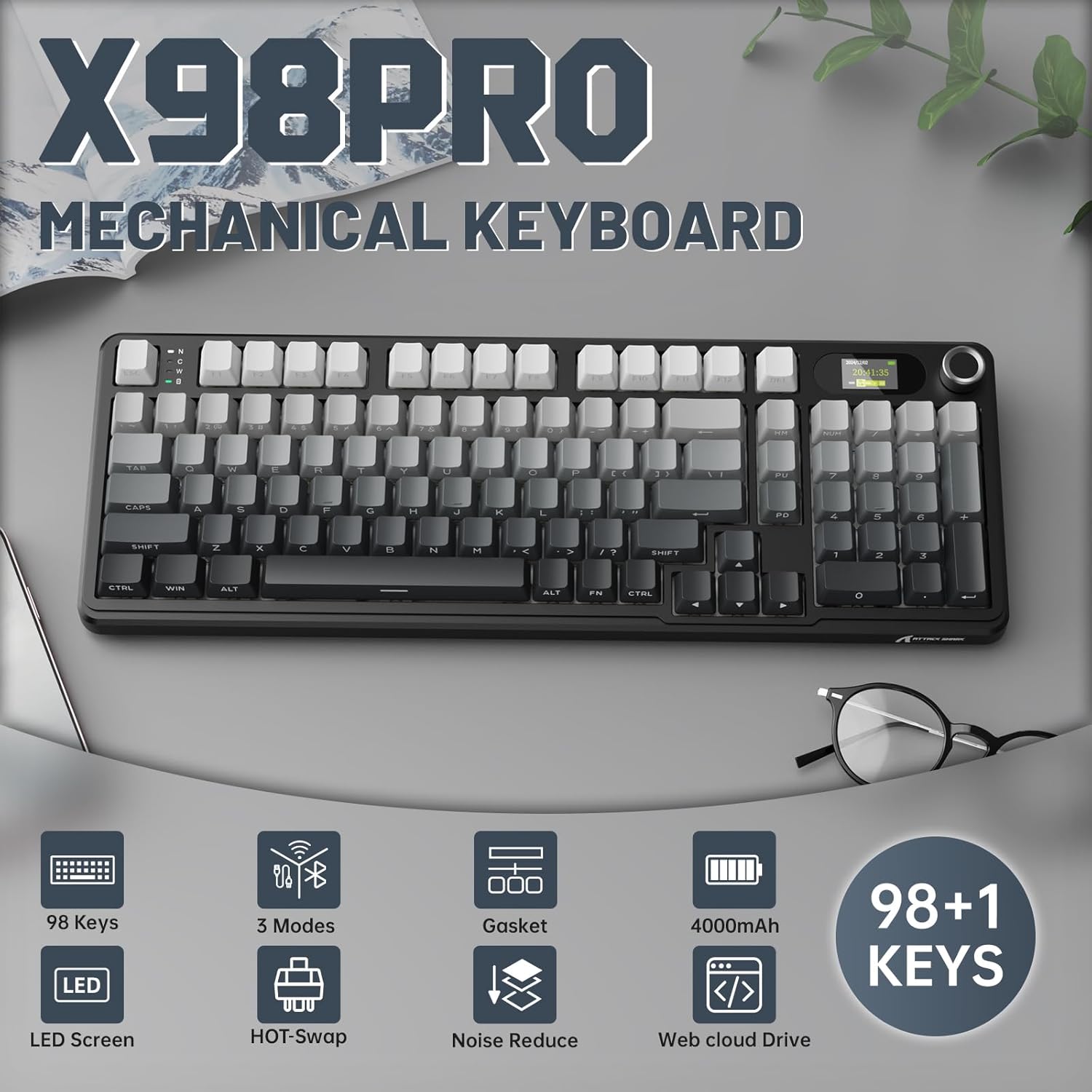 ATTACK SHARK X98 RGB Wireless  – Gaming Keyboard Hall Effect Bewertung und Preis