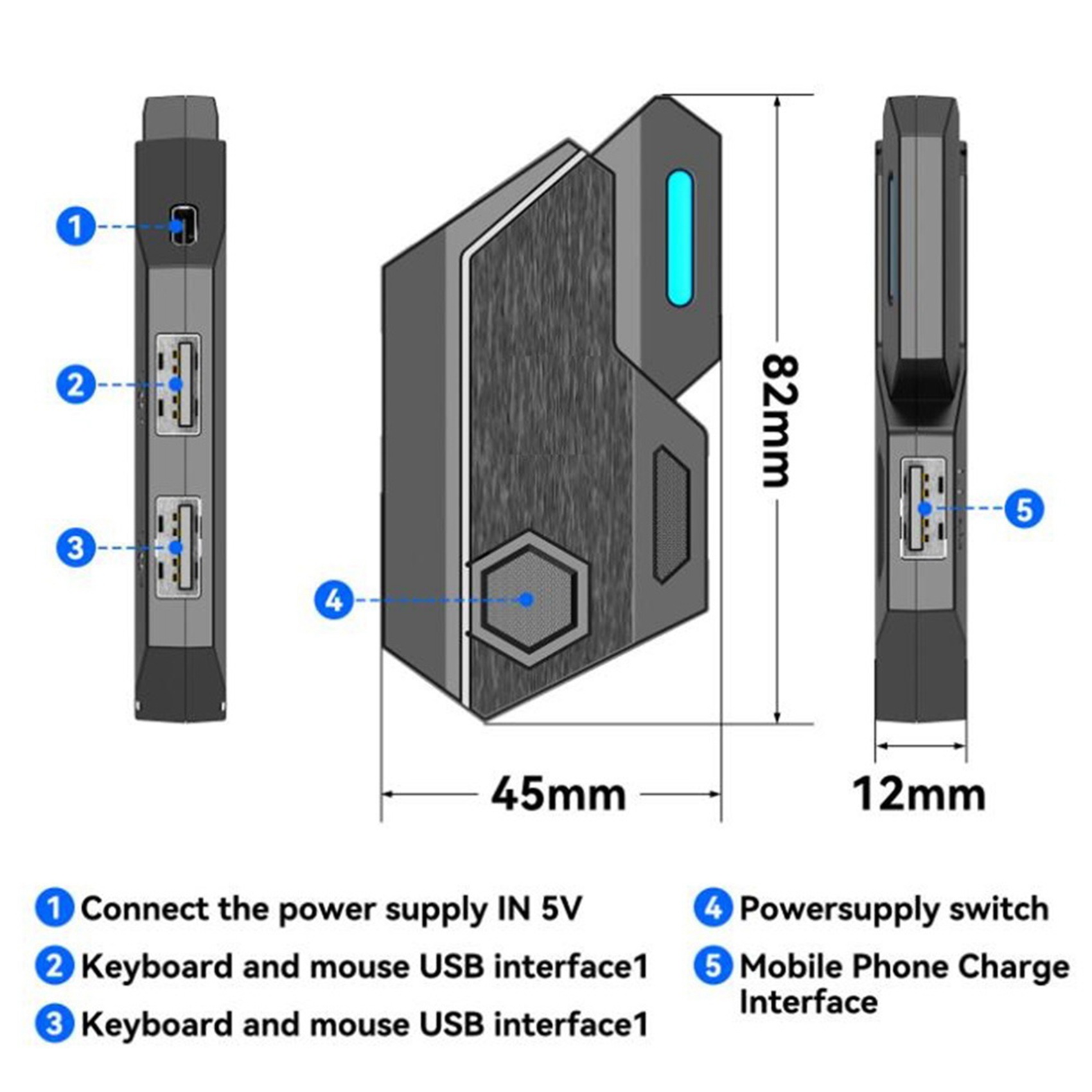 T36C Gamepad Mobile For PUBG C – Gaming Keyboard And Mouse Converter For Mobile Bewertung und Preis
