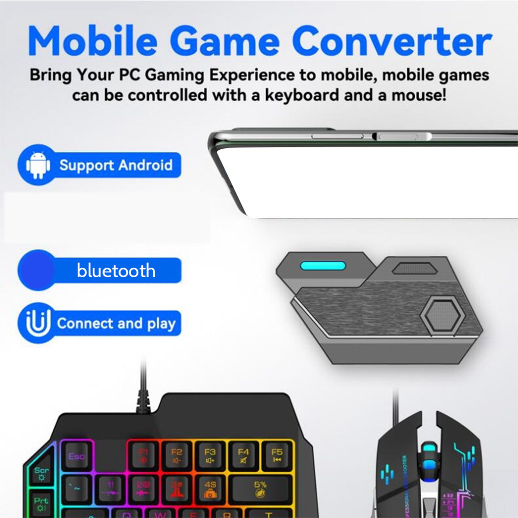 T36C Gamepad Mobile For PUBG C – Gaming Keyboard And Mouse Converter For Mobile Bewertung und Preis