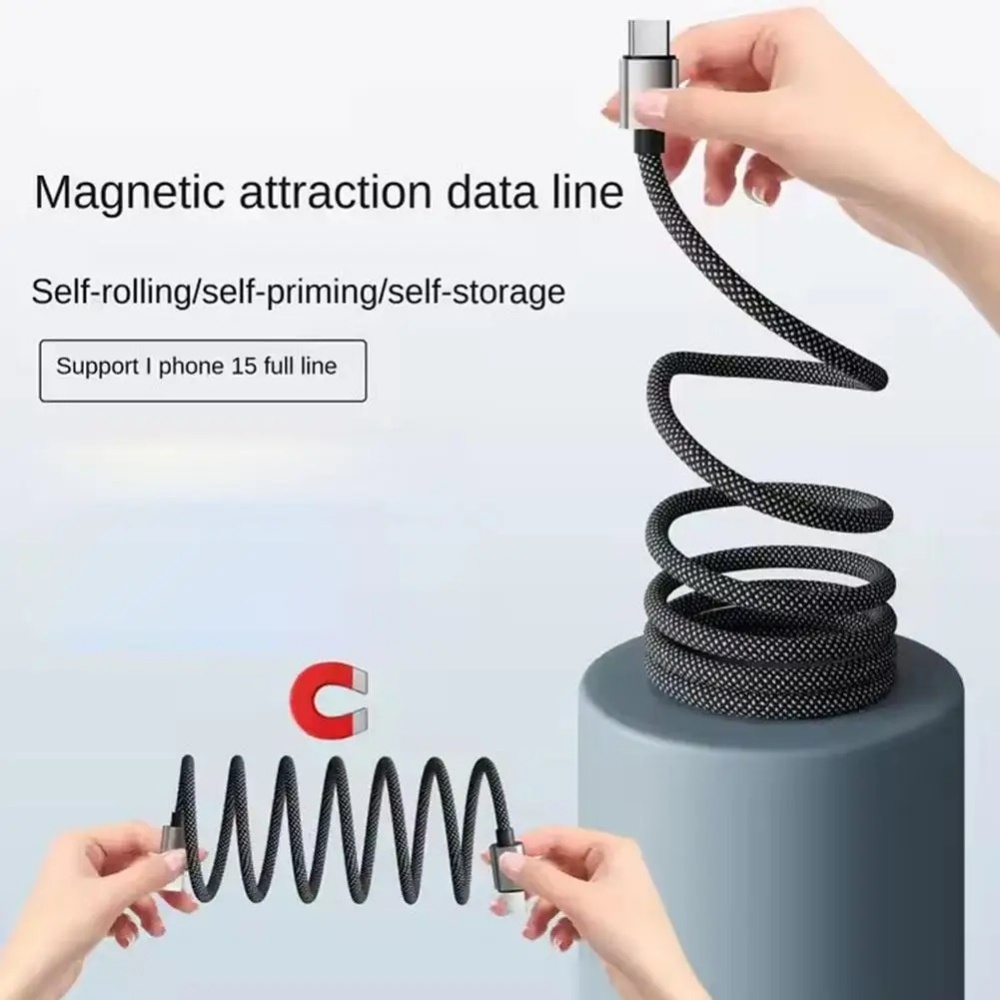 65W Self-coiling Magnetic Attr – Coiled Usb Cable Bewertung und Preis
