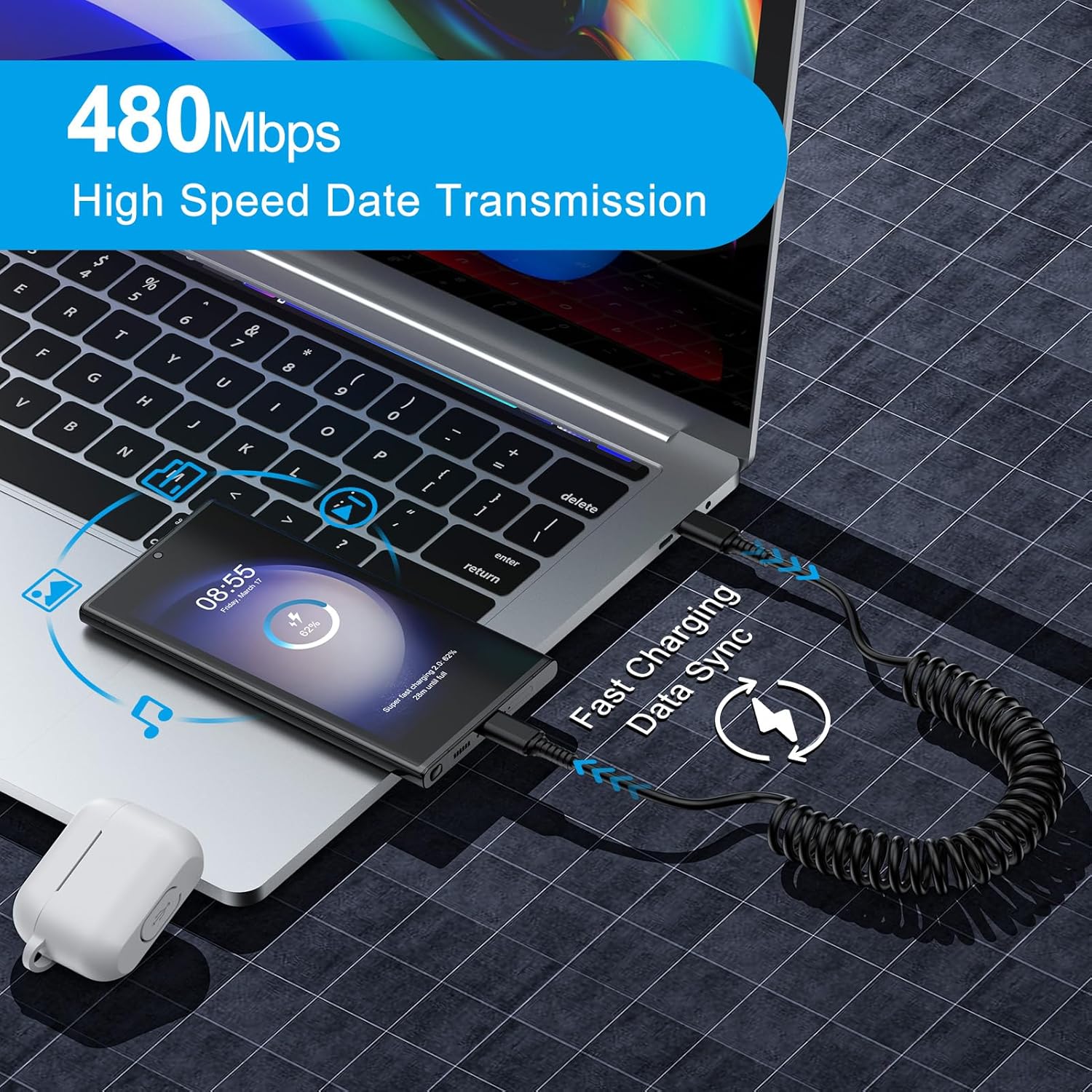 Android Auto USB C to USB C Ca – Coiled Usb Cable Bewertung und Preis