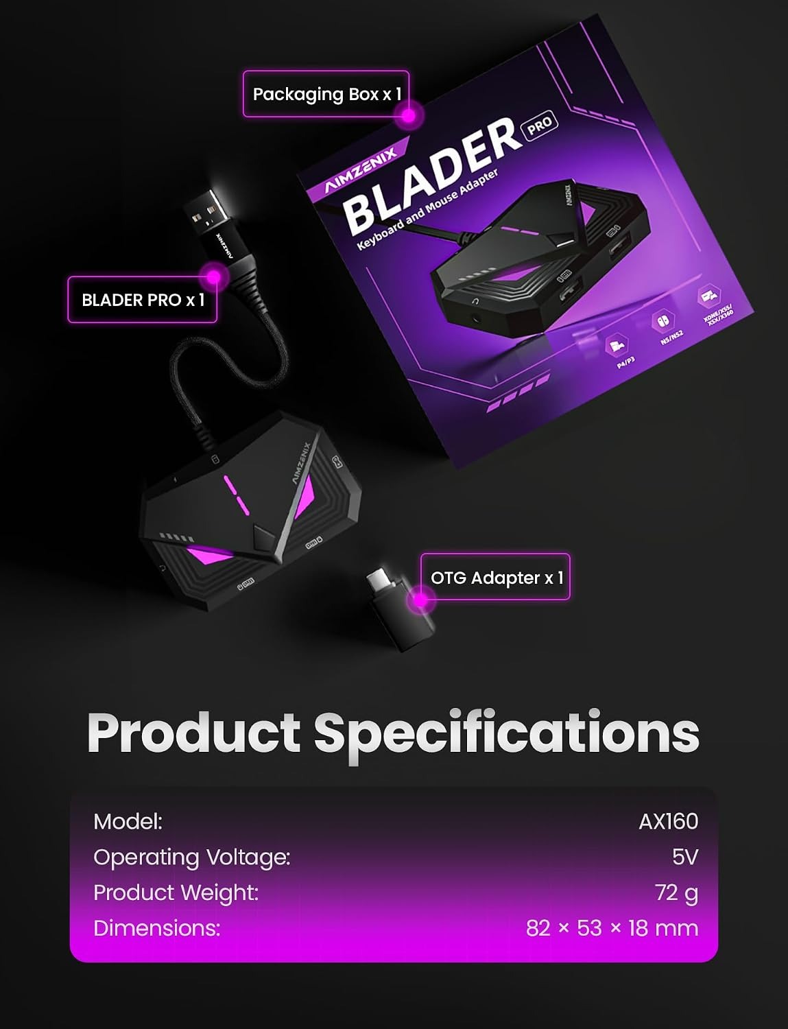 Keyboard Mouse Adapter for Xbo – Gaming Keyboard And Mouse For Xbox Bewertung und Preis